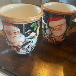 4 Christmas mugs